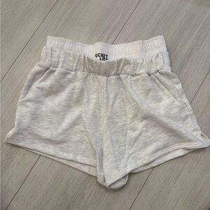 Gray and White Bucket Lost Shorts